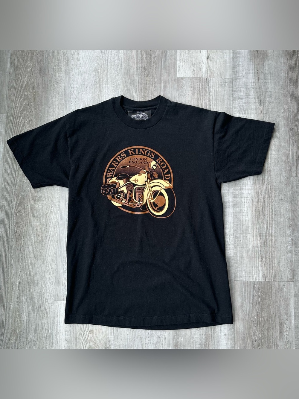 Warrs Kings Road Harley Davidson London England Black T-Shirt Size L